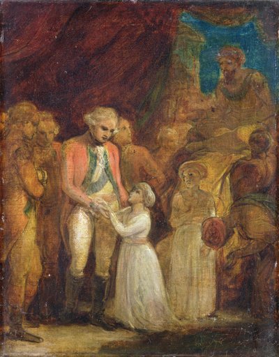 Los dos hijos de Tipu Sahib, Sultán de Mysore, entregados como rehenes al General Cornwallis (1738-1805), c.1792 de Robert Smirke