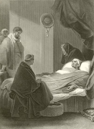 La muerte del Cardenal Wolsey de Robert Smirke