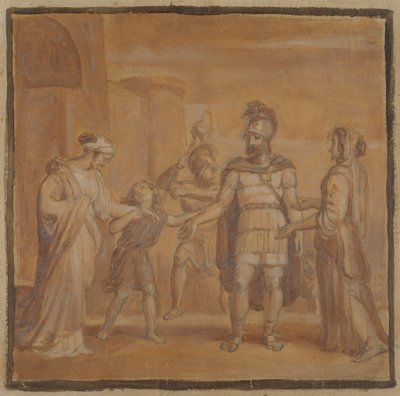 Virgilia y Volumnia suplican a Coriolano de Robert Smirke