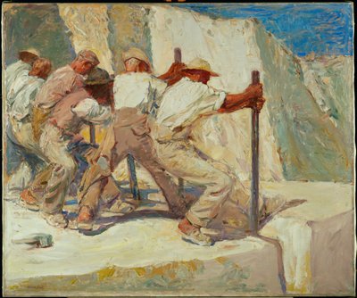 Canteros (óleo sobre lienzo) de Robert Sterl