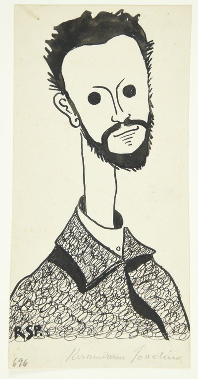 Retrato del pintor y ceramista Chr. Joachim (1870-1943) de Robert Storm Petersen