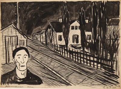 El suicida. Boceto de Robert Storm Petersen