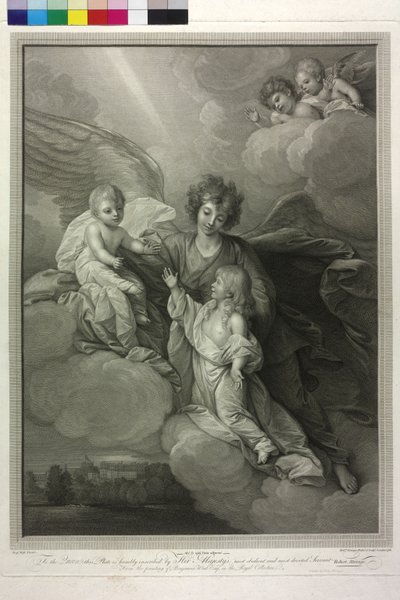 Apoteosis de los difuntos hijos del rey Jorge III de Inglaterra y de su mujer la reina Carlota de Robert Strange