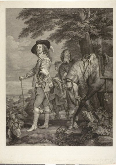 Carlos I, Rey de Inglaterra, con James, 1er Duque de Hamilton de Robert Strange