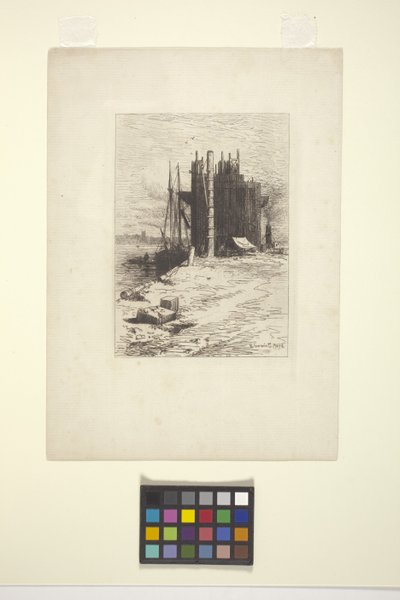 Bolsillos de carbón en New Bedford (tinta) de Robert Swain Gifford