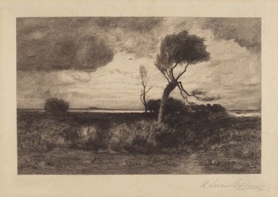 Cerca de la costa [placa grande] de Robert Swain Gifford