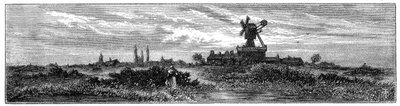 Molino de viento en Wimbledon Common, 1880 de Robert Taylor Pritchett