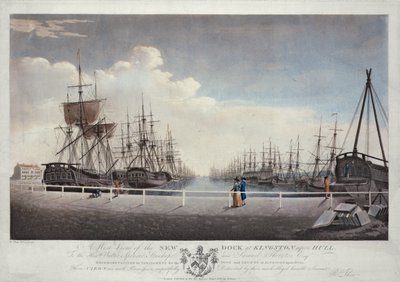 Vista oeste del nuevo muelle de Kingston upon Hull de Robert Thew
