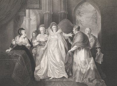 Reina Catalina, Cardenal Wolsey y Cardenal Campeius de Robert Thew