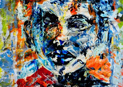 Retrato abstracto lleno de vida de Robert Thirtle