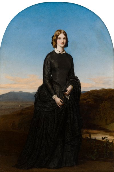 Retrato de la Honorable Selina Weld Forester, Vizcondesa de Newport y posteriormente Condesa de Bradford (1819-1894), c.1840-70 (óleo sobre marfil) de Robert Thorburn