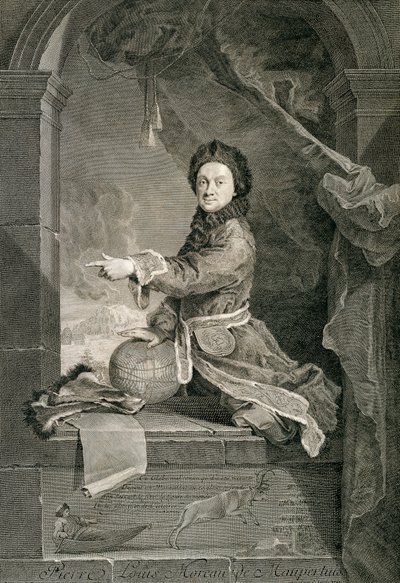 Retrato de Pierre Louis Moreau de Maupertuis de Robert Tournieres