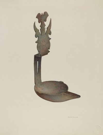 Lámpara de grasa de Robert W.R. Taylor
