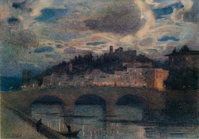 Luz de luna en el Arno, Florencia de Robert W Little