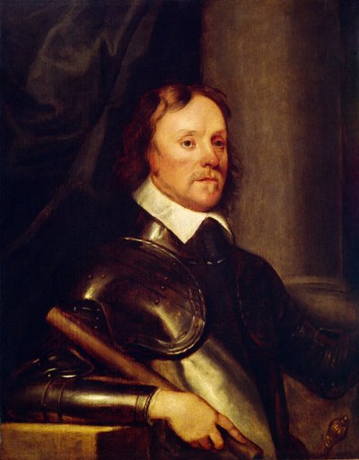 Retrato de Oliver Cromwell (1599-1658). Pintura de Robert Walker (1599-1658), óleo sobre madera de Robert Walker