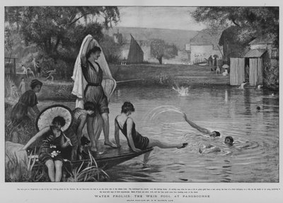 Diversiones acuáticas, la piscina del dique en Pangbourne de Robert Walker Macbeth