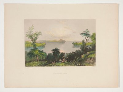 Lago Saratoga, ilustración para Nathaniel Parker Willis de Robert Wallis