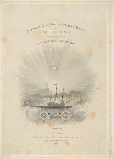 Portada: Antigüedades provinciales y paisajes pintorescos de Escocia, Volumen II de Robert Wallis