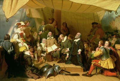 Embarque de los peregrinos de Robert Walter Weir