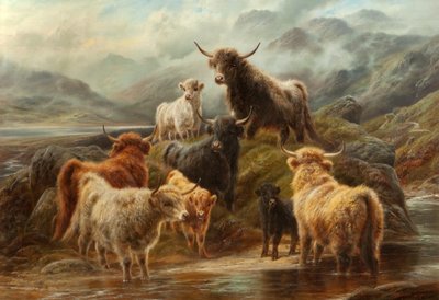 Ganado de las Tierras Altas, 1894 de Robert Watson