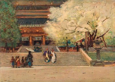 Templo en Nikko, Japón, c. 1908 de Robert Weir Allan