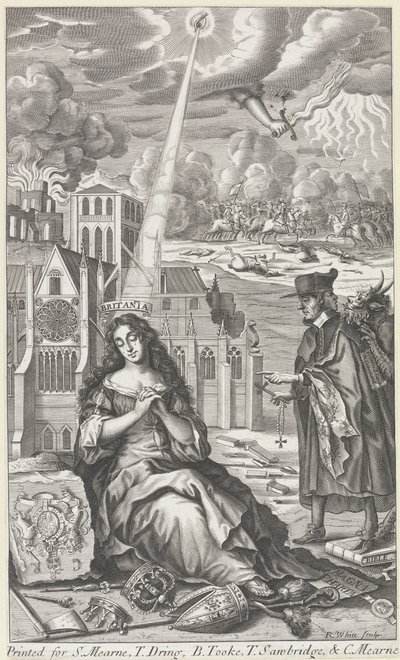 Britannia llora por el estado del país, 1682 de Robert White