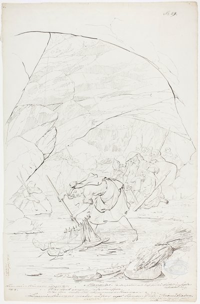 La madre de Lemminkäinen en Tuonela de Robert Wilhelm Ekman