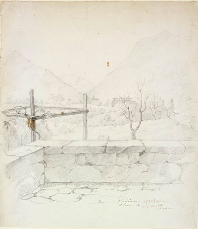 Vista de la villa donde vivió el artista en Subiaco de Robert Wilhelm Ekman