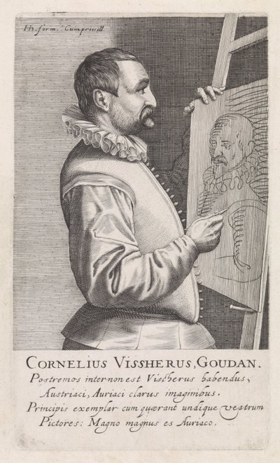 Retrato de Cornelis Visscher de Robert Willemsz de Baudous
