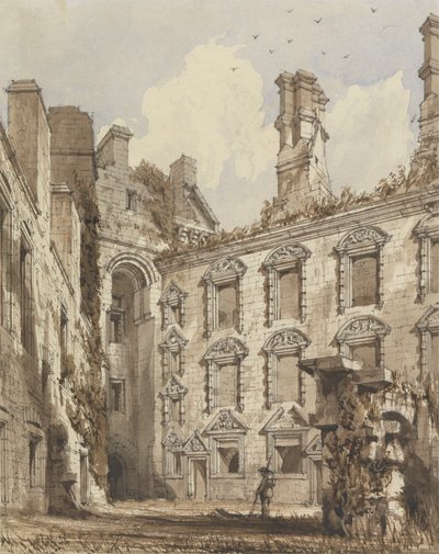 Patio del castillo de Caerlaverock de Robert William Billings
