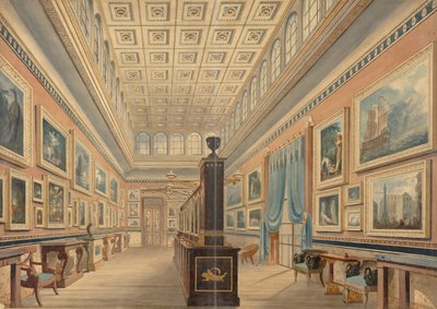 La galería de imágenes flamencas, la mansión de Thomas Hope, Duchess Street, Portland Place, 1830-51 de Robert William Billings