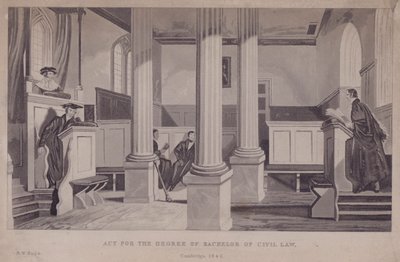 Acto para el grado de Licenciado en Derecho Civil, Cambridge de Robert William Buss
