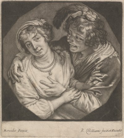 Joven abrazando a mujer de Robert Williams