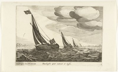 Damloopers Damloopers groot sobre 16 Last / Damloopers de 16 Tonneaux (título sobre objeto) Hollandse scheepstypen, 1627 (título de la serie) Varios barcos Don ton se sert dans les Unies Provincias / Iconos de varios barcos holandeses cuyo uso es principal de Robert de Baudous (possibly)