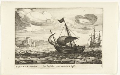 Dogger de dogboot Een Dogh-boot groot sobre 8 Last / Dogh-Boot de 8 Tonneaux (título sobre el objeto) Hollandse scheepstypen, 1627 (título de la serie) Varios barcos Don ton se sert dans les Provinces Unies / Iconos de varios barcos holandeses cuyo uso es  de Robert de Baudous (possibly)