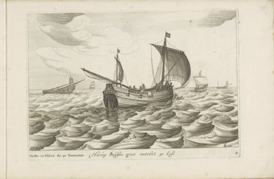 haringbuizen Haring buyssen groot about 40 Last / Buche ou flibot de 40 tonneaux (título sobre el objeto) Diversos barcos no se dan en las provincias unidas de Robert de Baudous (possibly)