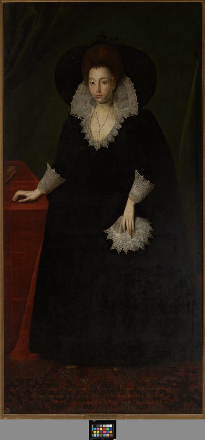 Frances Walsingham, esposa de Sir Philip Sidney, c.1570-1632 (óleo sobre lienzo) de Robert the Elder (attr. to) Peake