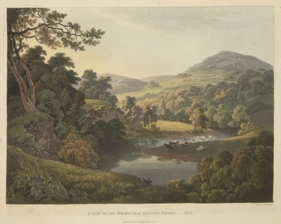Una vista del muelle, cerca de Bolton Priory de Robert the Elder Havell