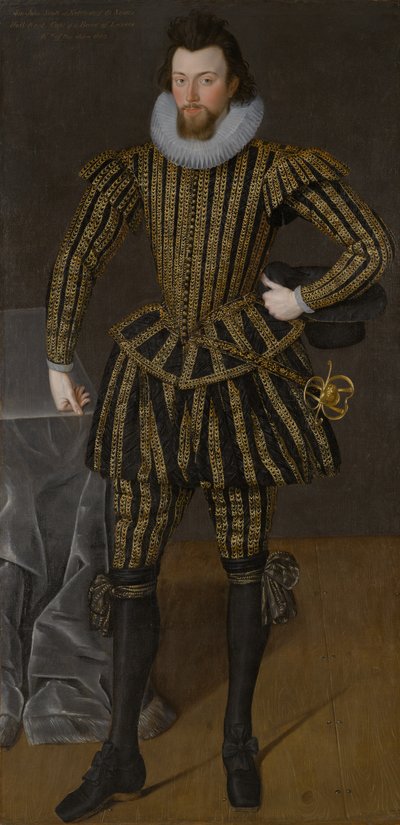 Retrato de un hombre, probablemente Sir John Scott (1564-1616), circa 1600-1605 de Robert the Elder Peake