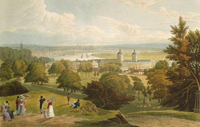 Vista de Londres desde el parque de Greenwich, pub. 1820 por Colnaghi und Co. de Robert the Elder and Younger Havell