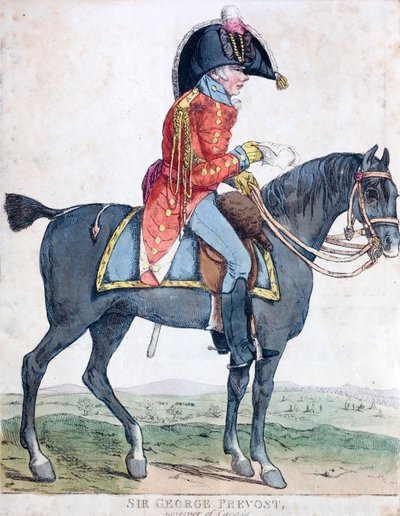 Sir George Prevost, soldado británico y administrador colonial, Gobernador General de Canadá de Robert the younger Dighton