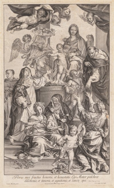 Virgen y Niño con santos, c. 1720-1730 de Robert van Audenaerd