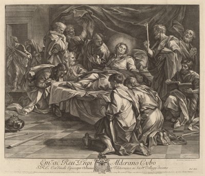 La muerte de la Virgen de Robert van Audenaerd after Carlo Maratta