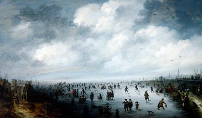 Una Escena de Invierno de Robert van den Hoecke