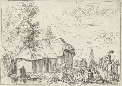 Camping en un pueblo Paisajes con campamentos (título de serie) de Robert van den Hoecke