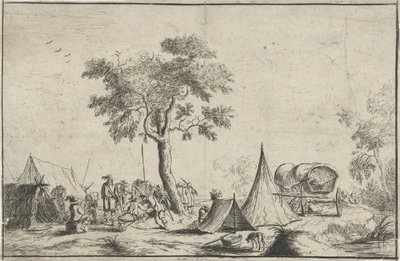 Campamento con carpa puntiaguda de Robert van den Hoecke