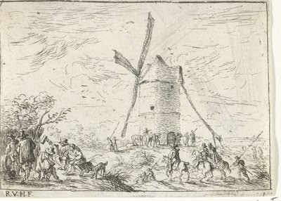 Molino Paisajes con campamentos (título de serie) de Robert van den Hoecke