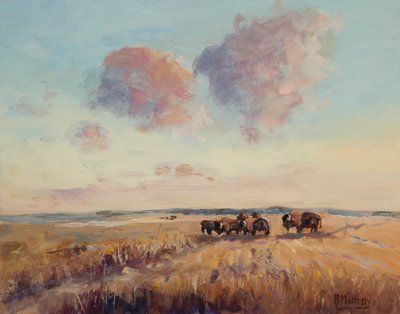 Grandview Bulls, 2017 (óleo sobre panel) de Roberta Murray