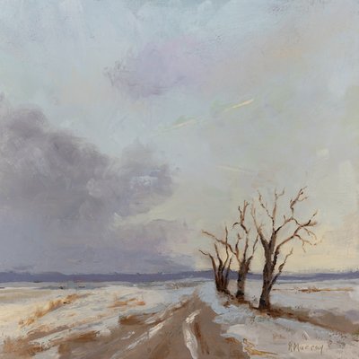 En las sombras del día, 2023 (óleo sobre lienzo) de Roberta Murray