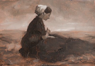 Mending The Nets, 2023 (óleo sobre papel) de Roberta Murray